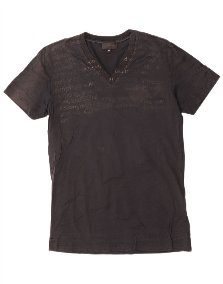 Camiseta masculina gráfica Richmond Top médio preto