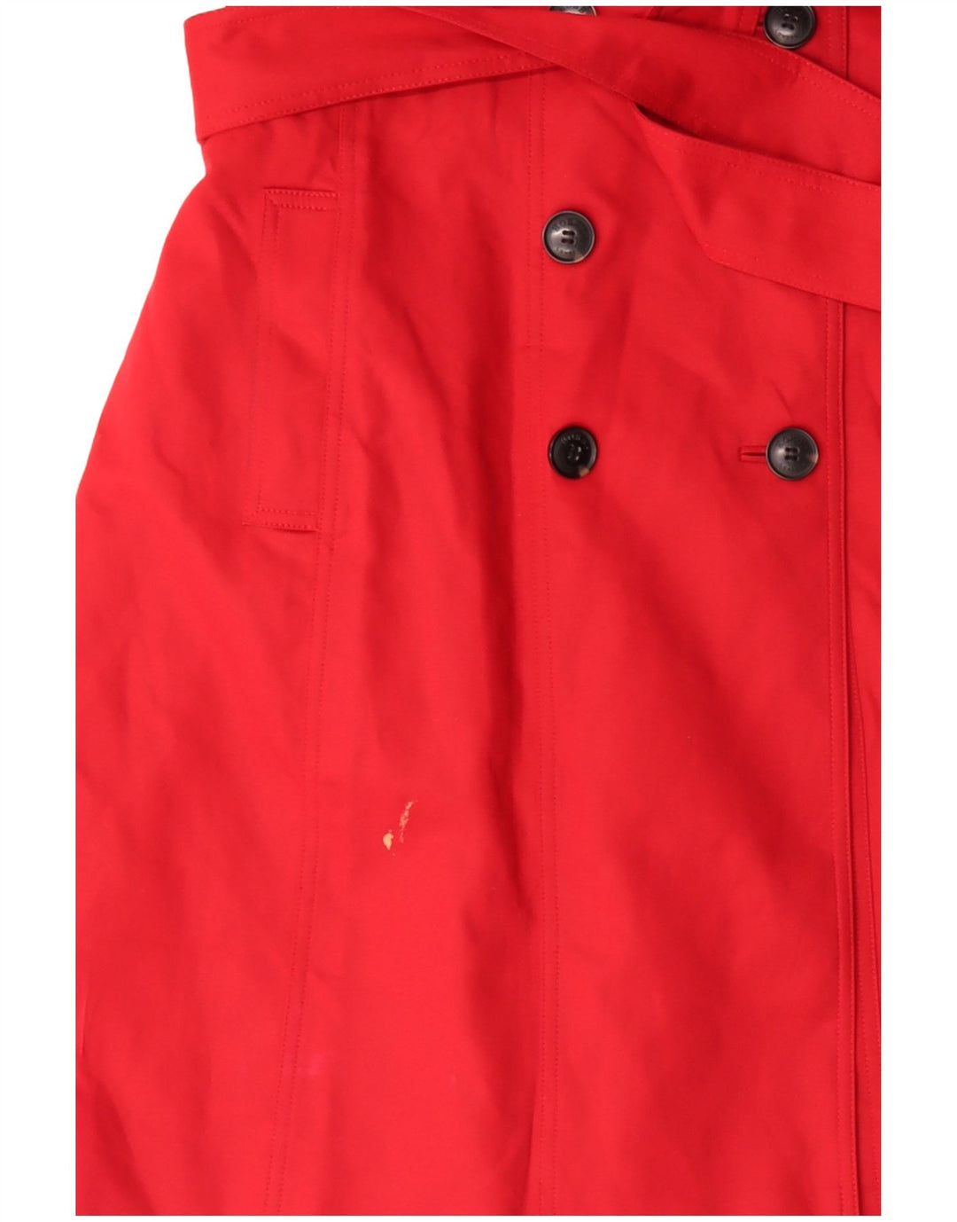 Hobbs Womens Trench Coat UK 14 Médio Algodão Vermelho