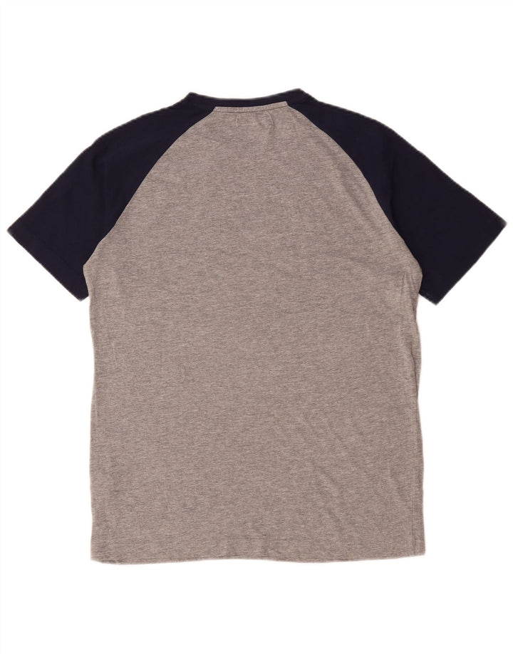 Camiseta gráfica masculina Kappa Top cinza médio algodão colorblock