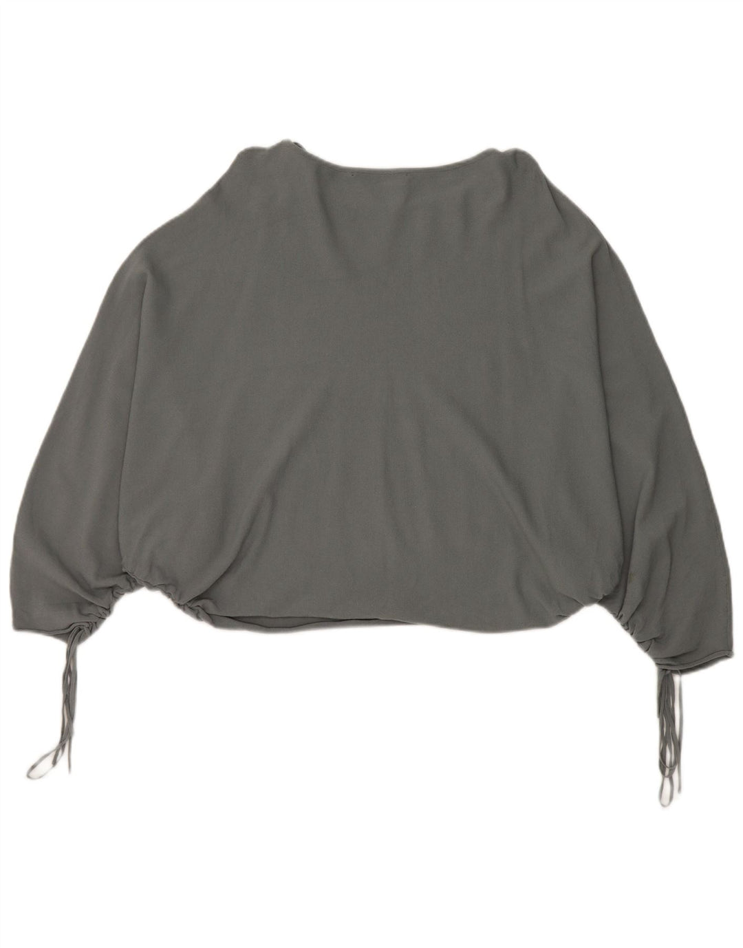 Blusa feminina Zara Batwing Top UK 14 cinza médio