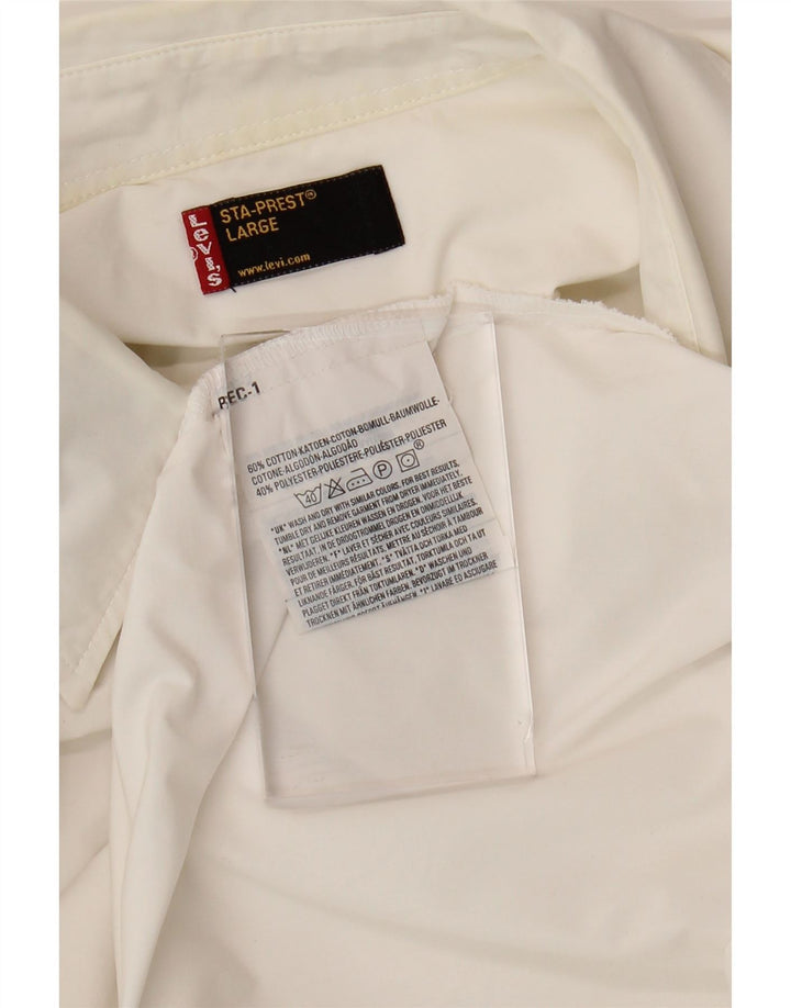 Camisa masculina LEVI'S grande algodão branco