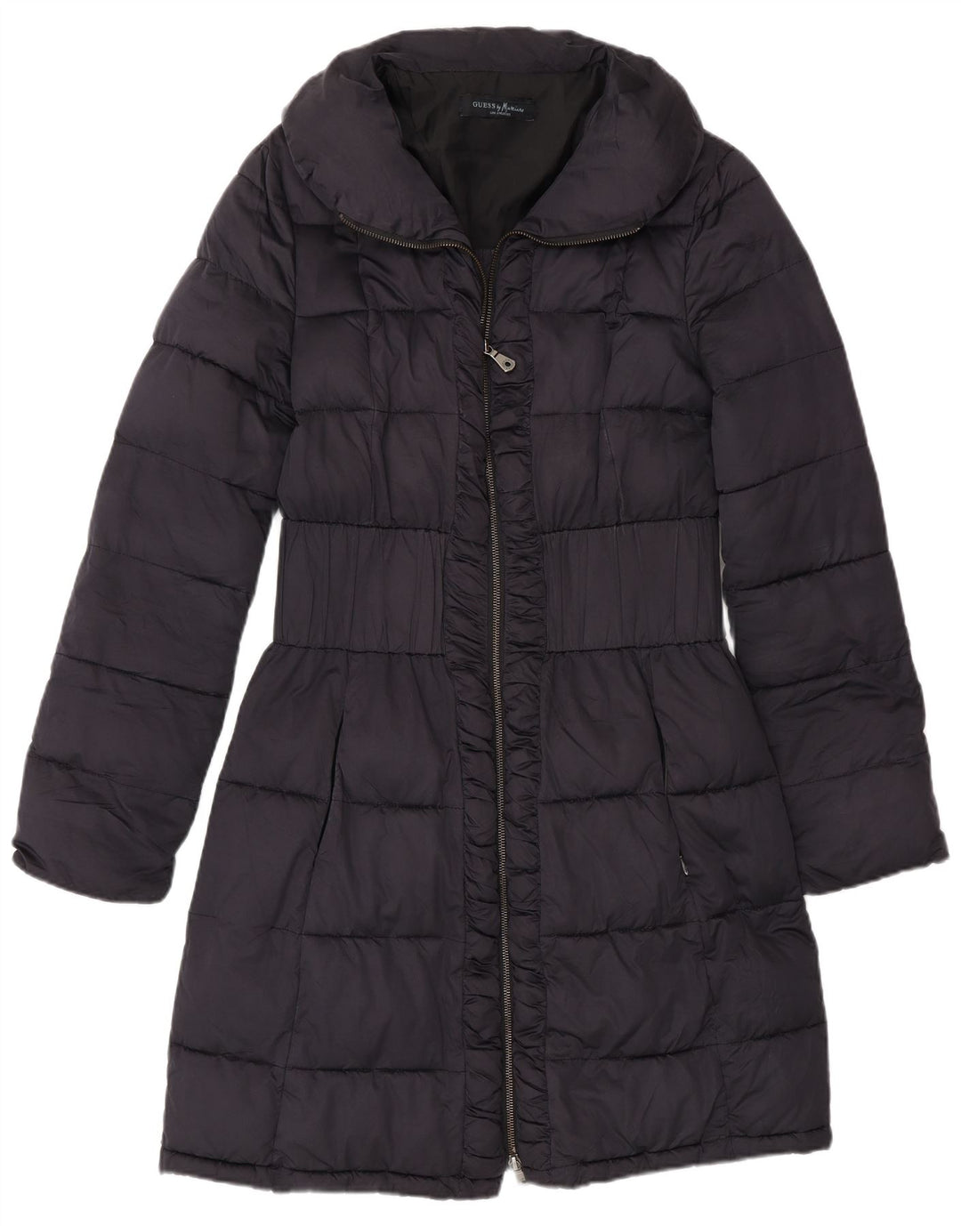 Casaco acolchoado feminino Guess By Marciano IT 46 grande poliéster azul marinho
