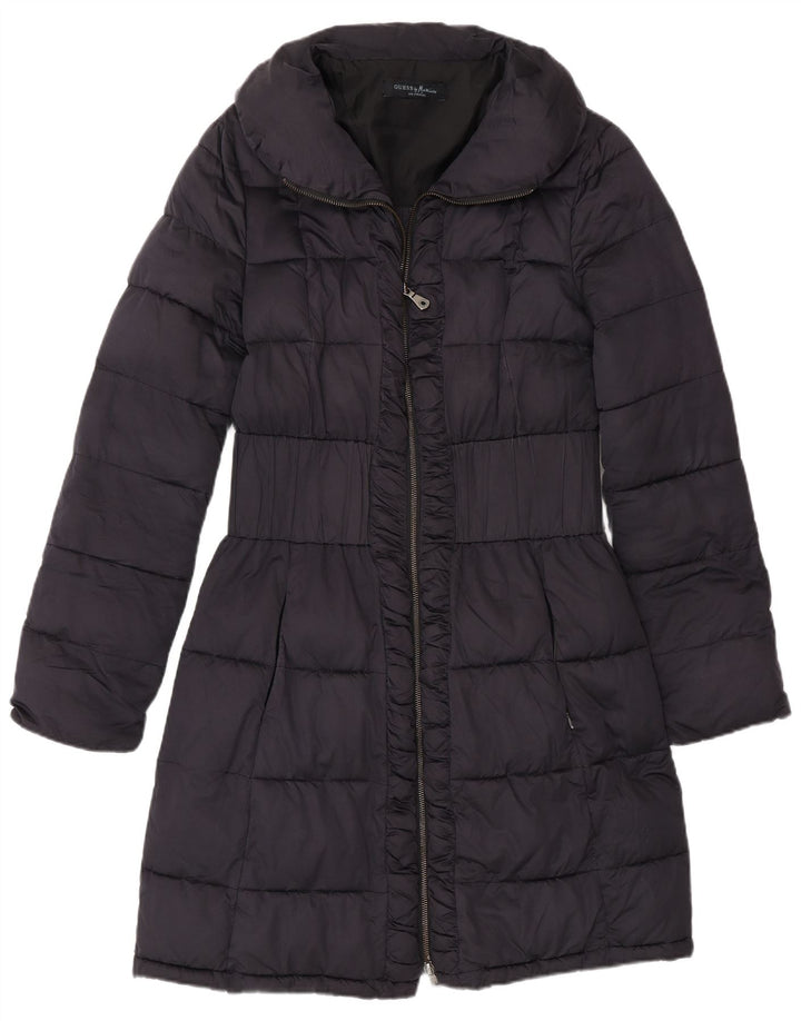 Casaco acolchoado feminino Guess By Marciano IT 46 grande poliéster azul marinho
