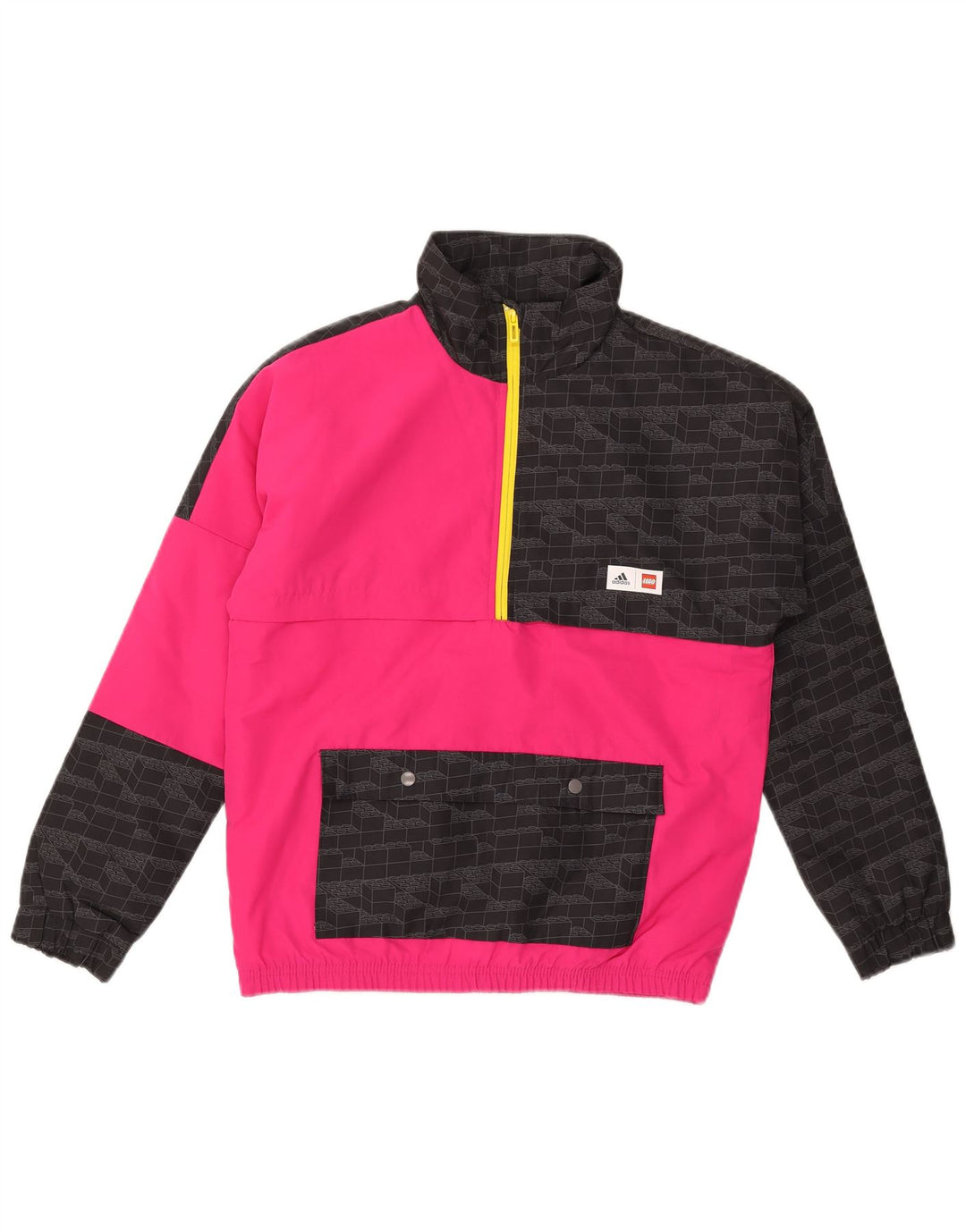 ADIDAS Meninas Graphic Anorak Jacket 11-12 Anos Rosa Colourblock Poliéster