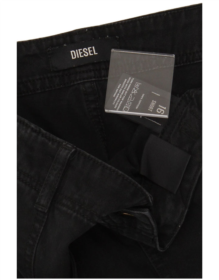 Calça cargo feminina reta DIESEL US 16 2XL W36 L30 algodão preto