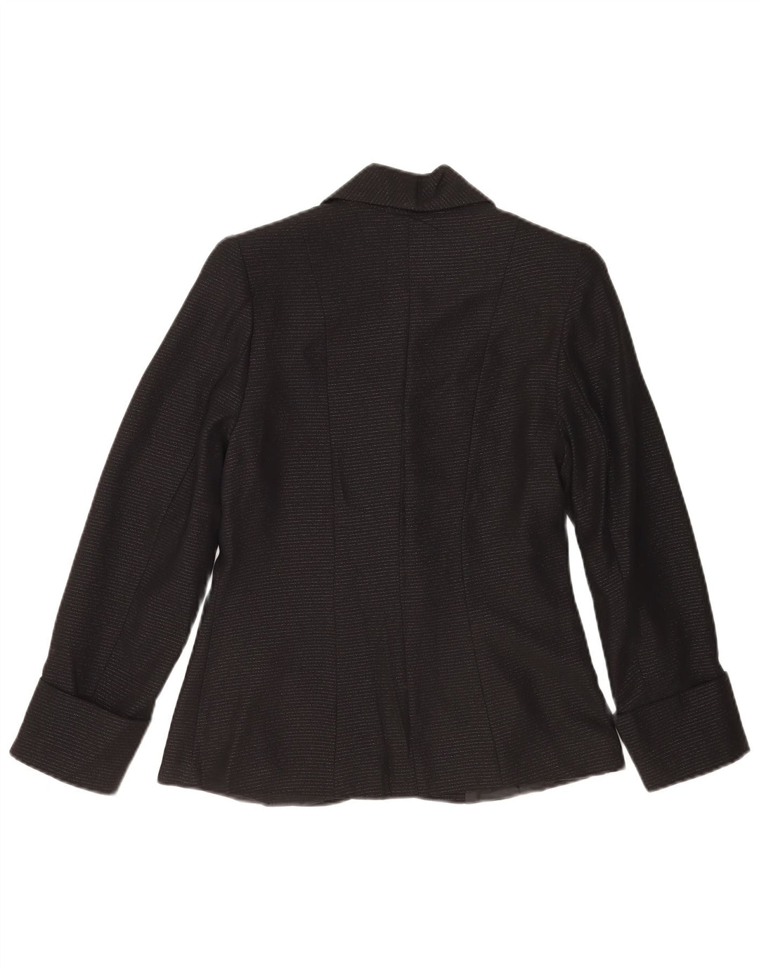 Jaqueta blazer feminina vintage com peito duplo IT 42 listrada preta média