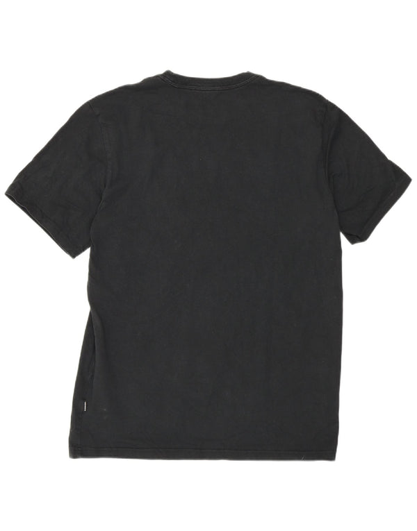 Converse Mens Graphic T-Shirt Top Médio Algodão Preto
