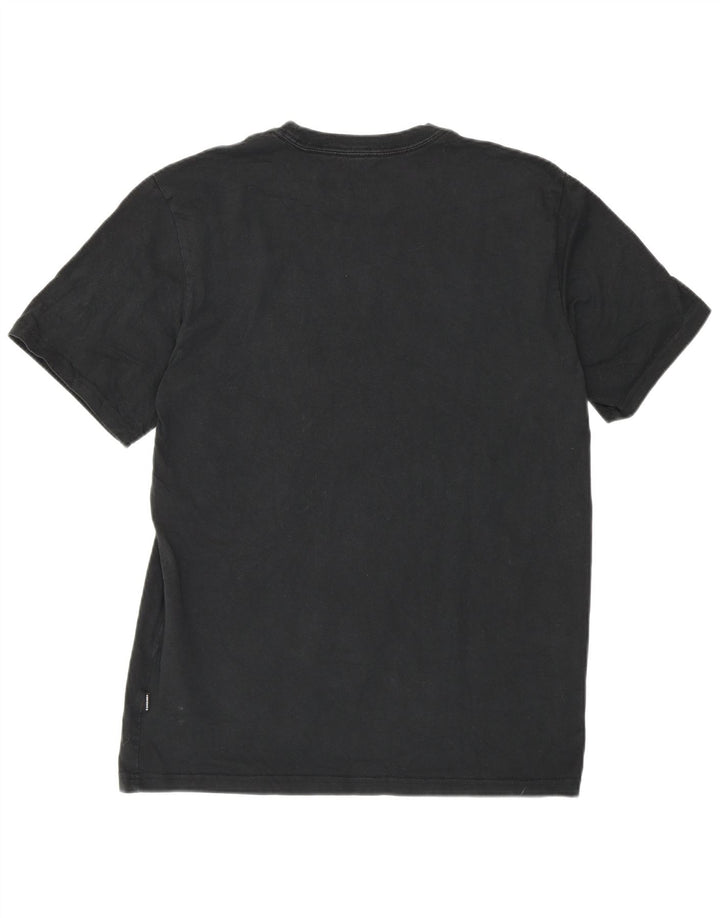 Converse Mens Graphic T-Shirt Top Médio Algodão Preto