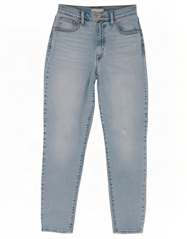 Jeans feminino Levi's Mom Distressed cintura alta W28 L29 algodão azul