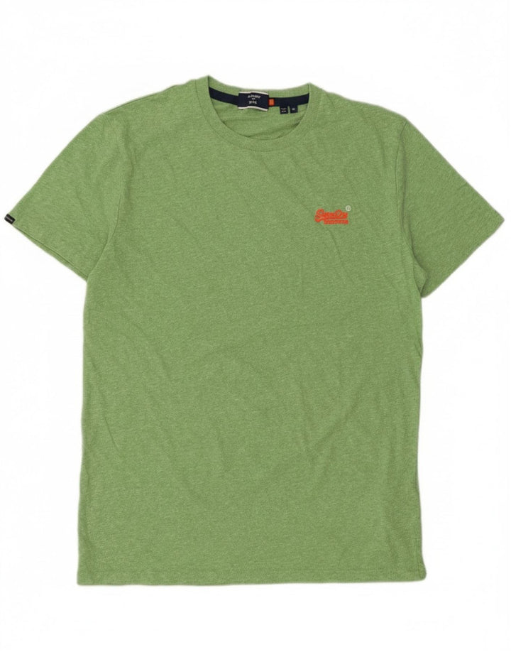 Camiseta masculina Superdry Top médio algodão verde