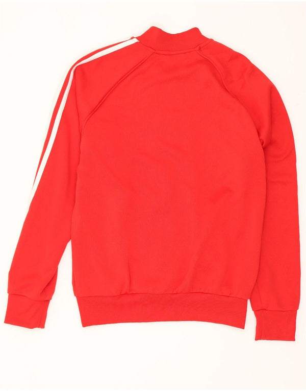 Adidas Mens Tracksuit Top Jacket Médio Poliéster Vermelho