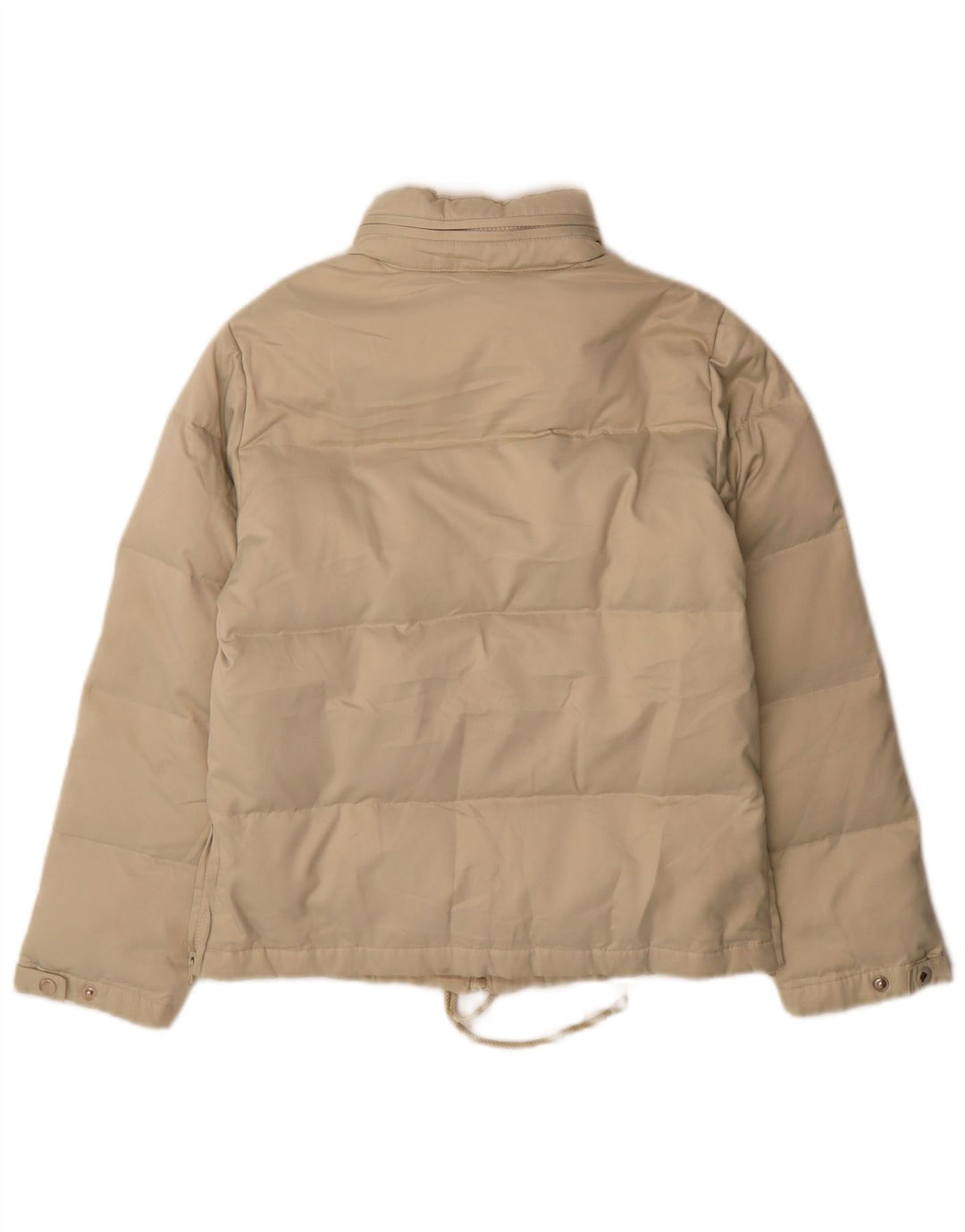 Jaqueta acolchoada com capuz feminino Zara EU 38 poliéster bege pequeno