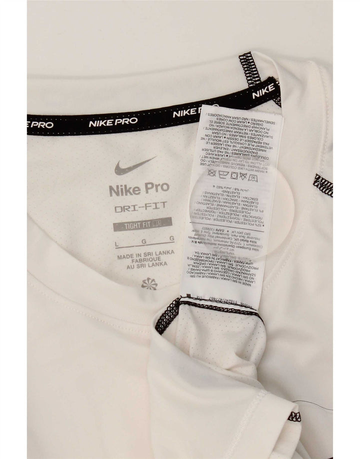 Camiseta Nike Masculina Dri Fit Graphic Top Grande Poliéster Branco