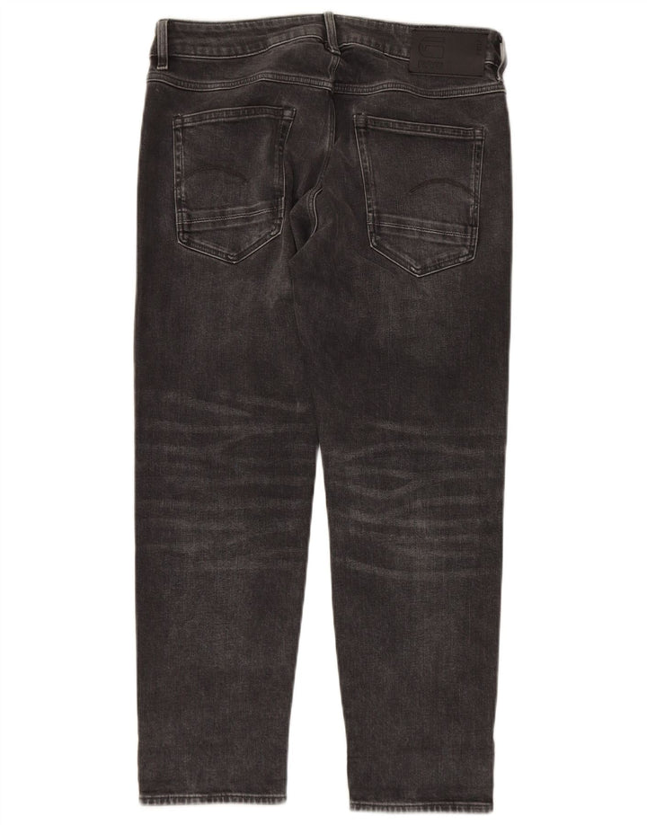 Calça jeans feminina G-STAR Kate cortada W28 L24 algodão preto