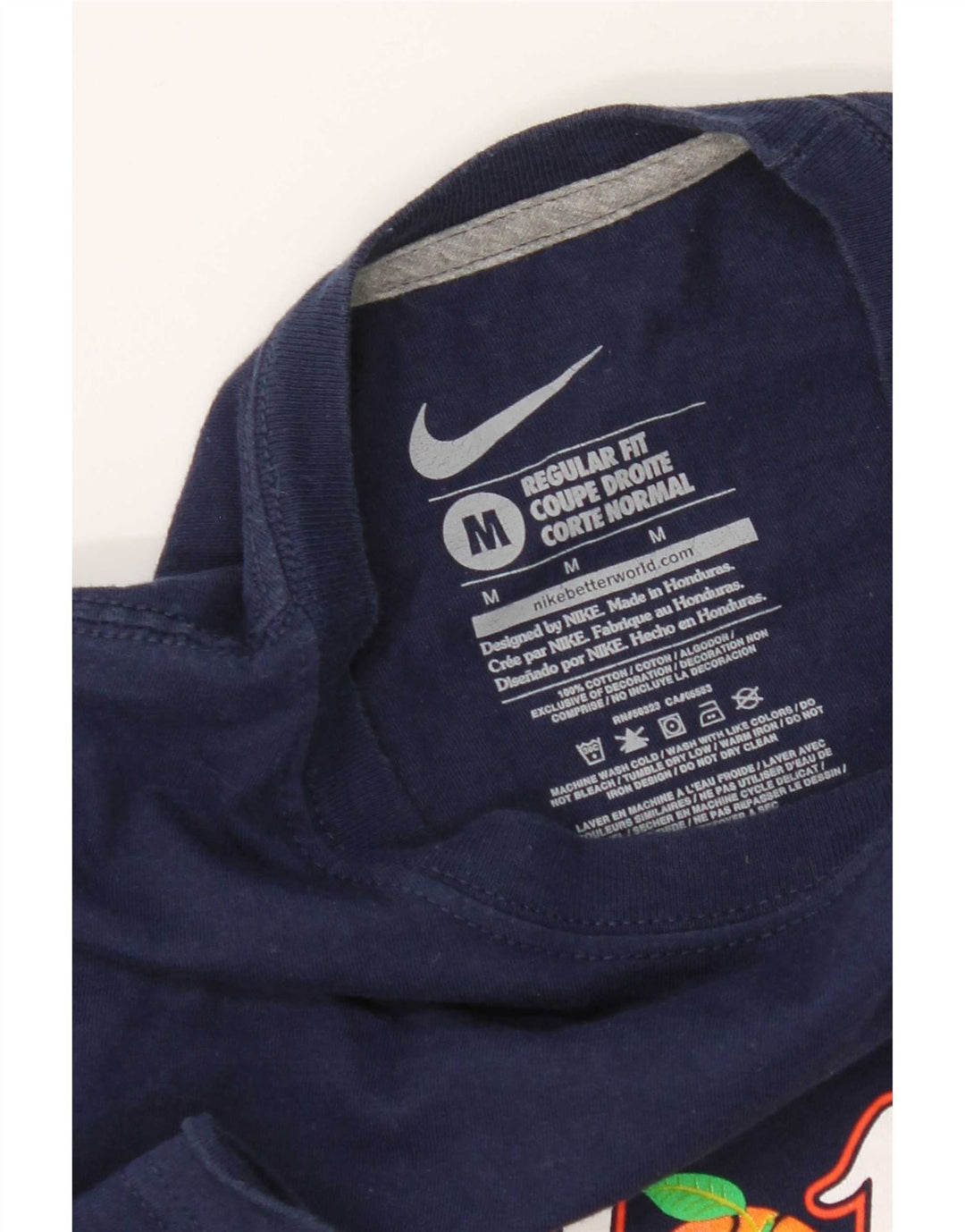 Camiseta Nike masculina Florida Regular Fit gráfica top médio azul marinho