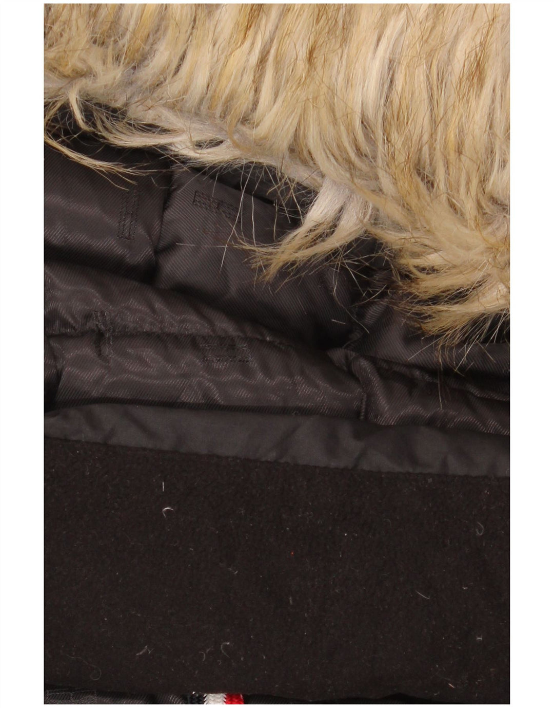 Jaqueta acolchoada com capuz feminina Tommy Hilfiger Reino Unido 16 grande poliéster preto