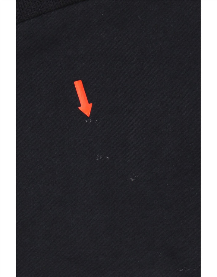 Tommy Hilfiger moletom gráfico feminino jumper UK 14 médio algodão preto
