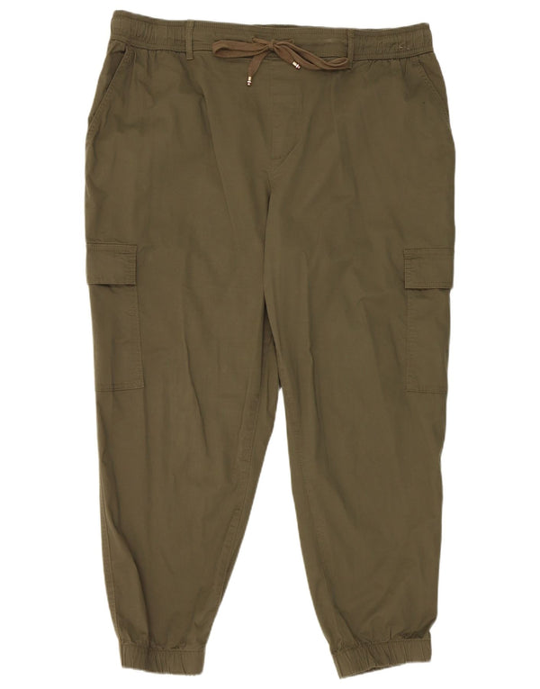 Calça cargo masculina Tommy Hilfiger Joggers XL W38 L26 algodão cáqui