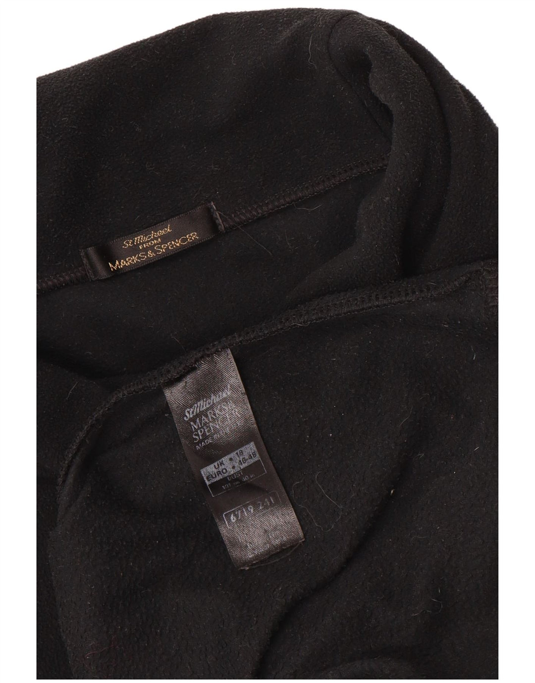Suéter de lã grande Marks & Spencer feminino Reino Unido 18 XL preto poliéster
