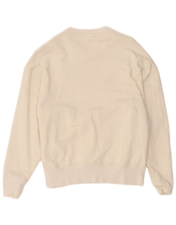 Puma moletom feminino jumper UK 14 médio algodão branco