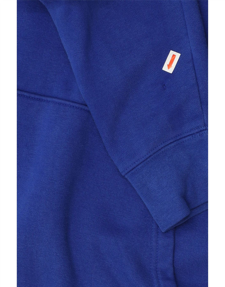 CHAMPION Suéter masculino com capuz gráfico médio algodão azul
