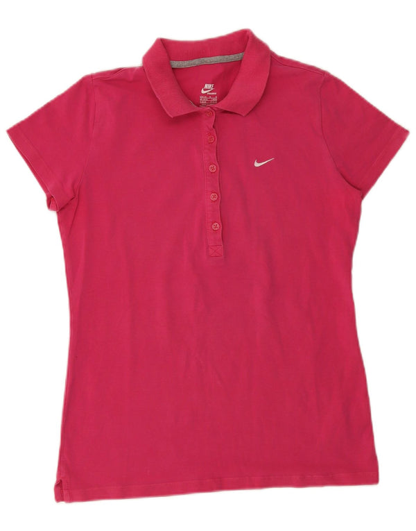 Camisa polo feminina Nike UK 16/18 grande algodão rosa