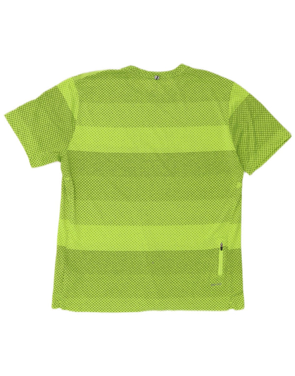 Camiseta masculina Nike Dri Fit Top XL poliéster geométrico verde