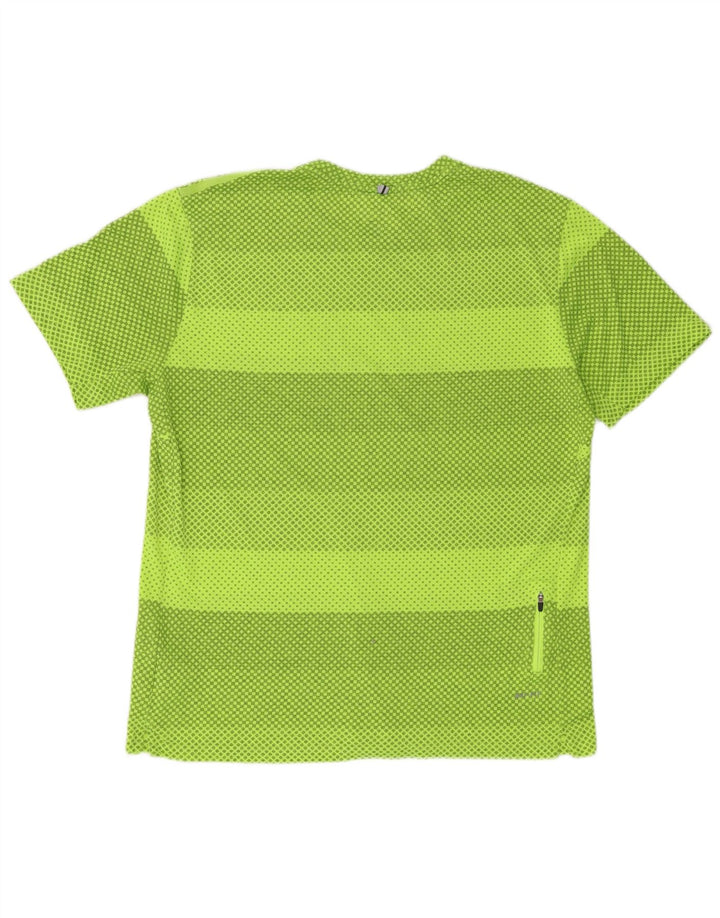 Camiseta masculina Nike Dri Fit Top XL poliéster geométrico verde