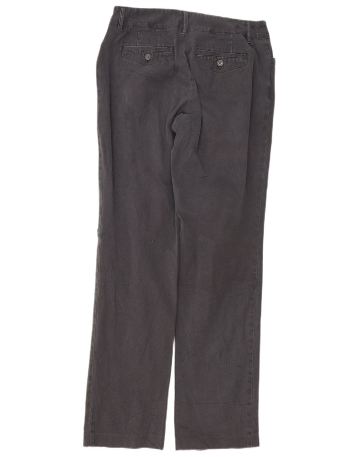 EDDIE BAUER Calça feminina reta casual US 8 médio W28 L32 cinza