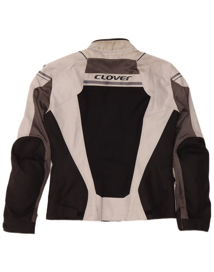 Clover Womens Graphic Racer Jacket UK 6 XS Multicolorido Colourblock
