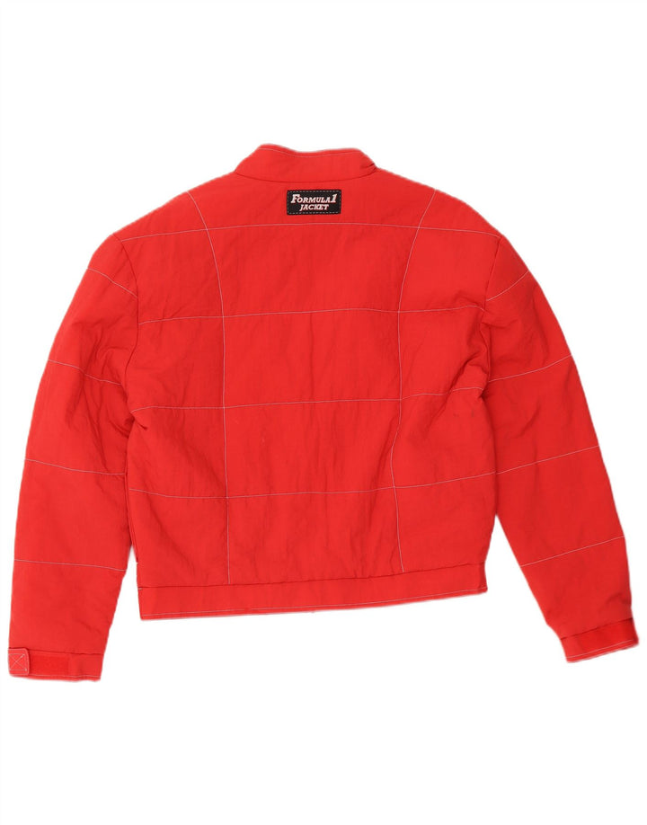 Jaqueta masculina Parmalat Formula One Graphic Racer UK 36 pequena vermelha nylon