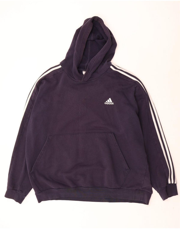 Adidas Mens Hoodie Jumper 2XL Algodão Azul Marinho