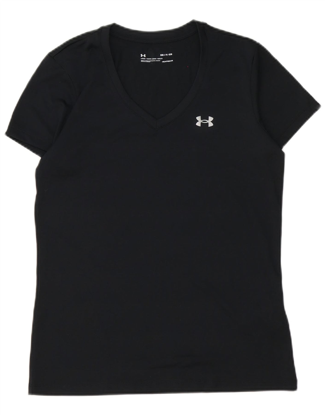 Under Armour Camiseta Masculina Heat Gear Top Pequeno Poliéster Preto