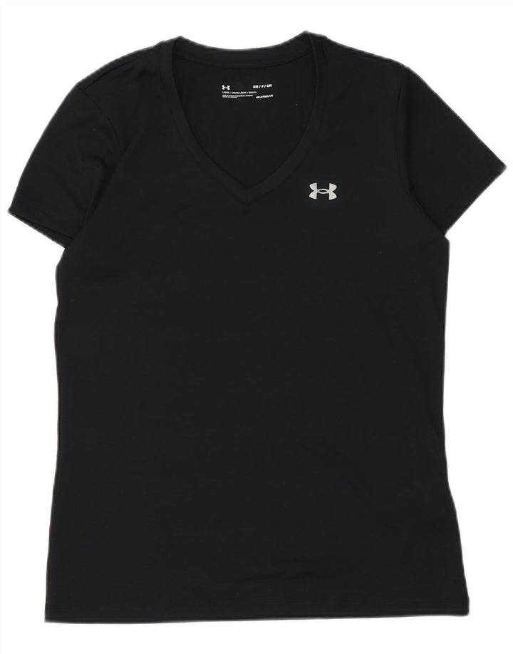 Under Armour Camiseta Masculina Heat Gear Top Pequeno Poliéster Preto