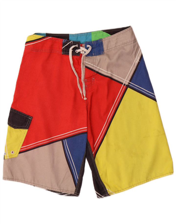 Calções de banho masculinos Rip Curl em poliéster colorblock médio multicolorido