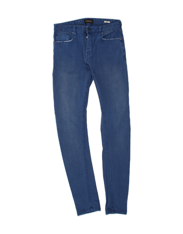 SCOTCH & SODA Mens Pike Skinny Jeans W29 L34 Azul Algodão