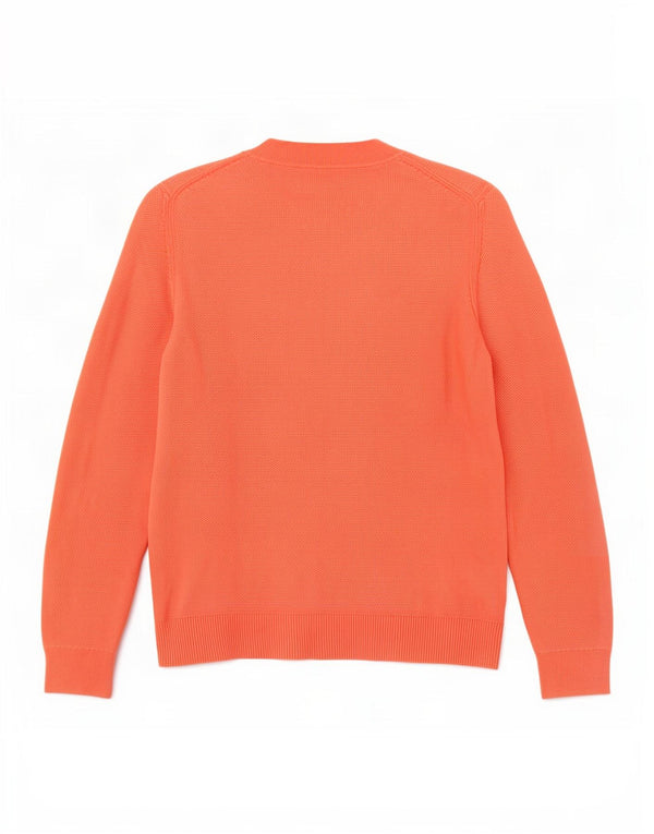 Suéter cardigã feminino Tommy Hilfiger UK 6 XS algodão laranja