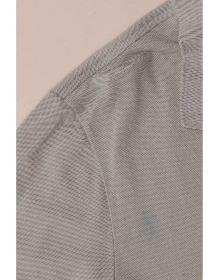 Camisa polo masculina Lacoste tamanho 4 algodão azul médio