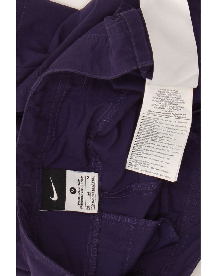 Nike Girls Chino Shorts 10-11 anos Médio W26 Roxo Poliéster