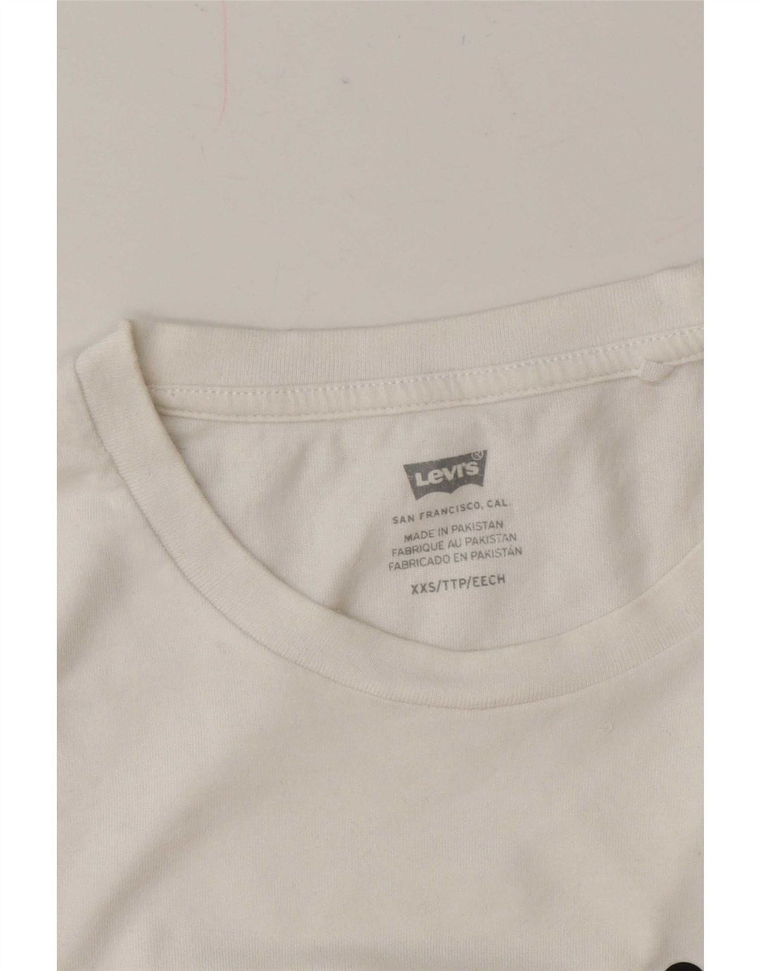 Camiseta feminina Levi's Oversized Graphic Top UK 2 2XS Branco