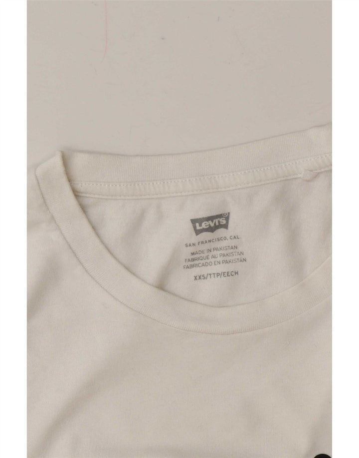Camiseta feminina Levi's Oversized Graphic Top UK 2 2XS Branco