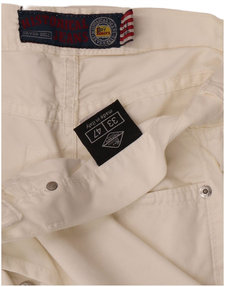 Roy Rogers Mens Casual Shorts W33 Médio Algodão Branco