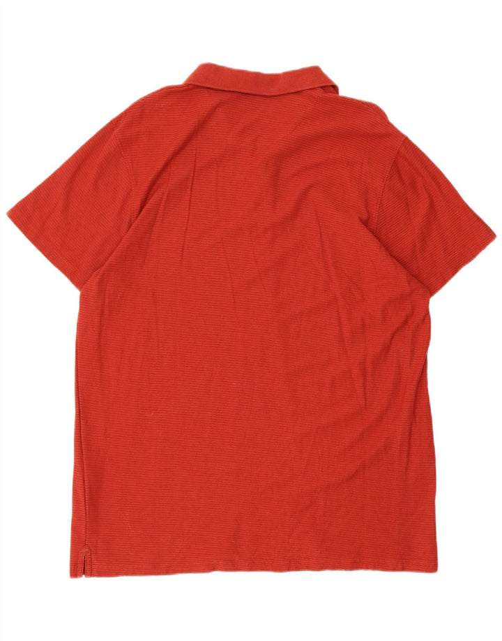 Camisa polo masculina Mountain Warehouse grande algodão listrado vermelho