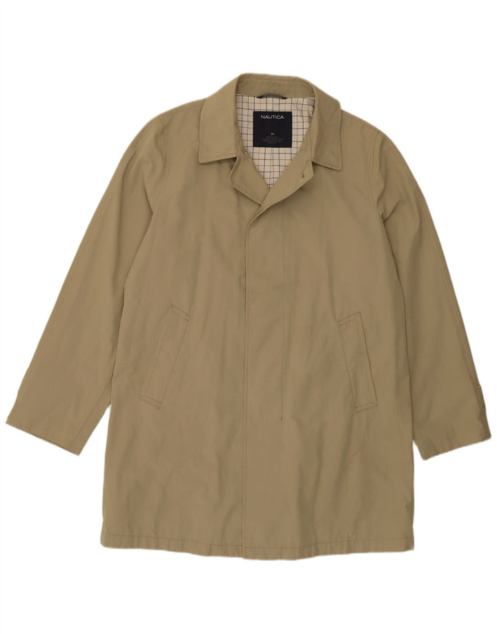 Sobretudo masculino Nautica UK 38 médio cáqui poliéster clássico