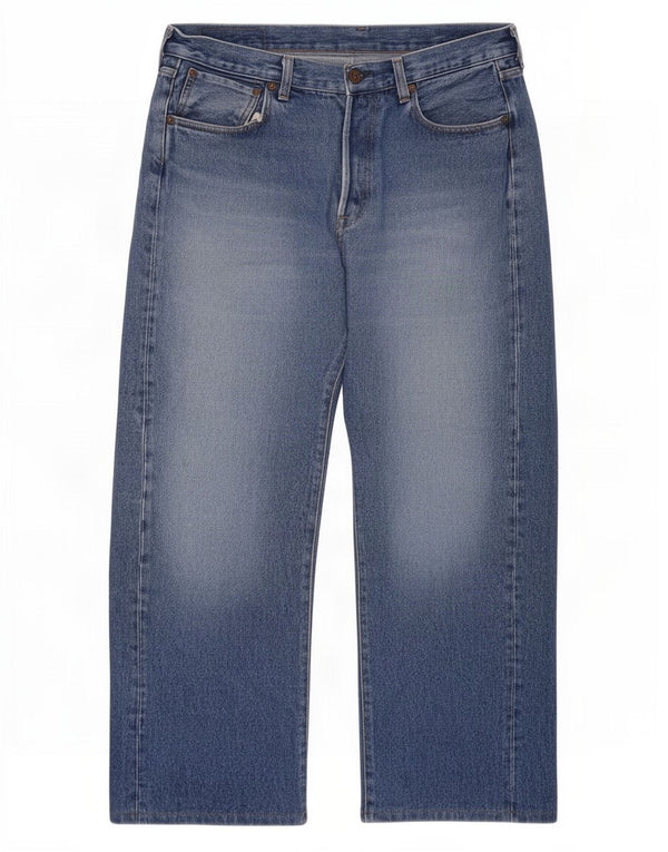 Replay Mens Straight Jeans W34 L27 Azul Algodão