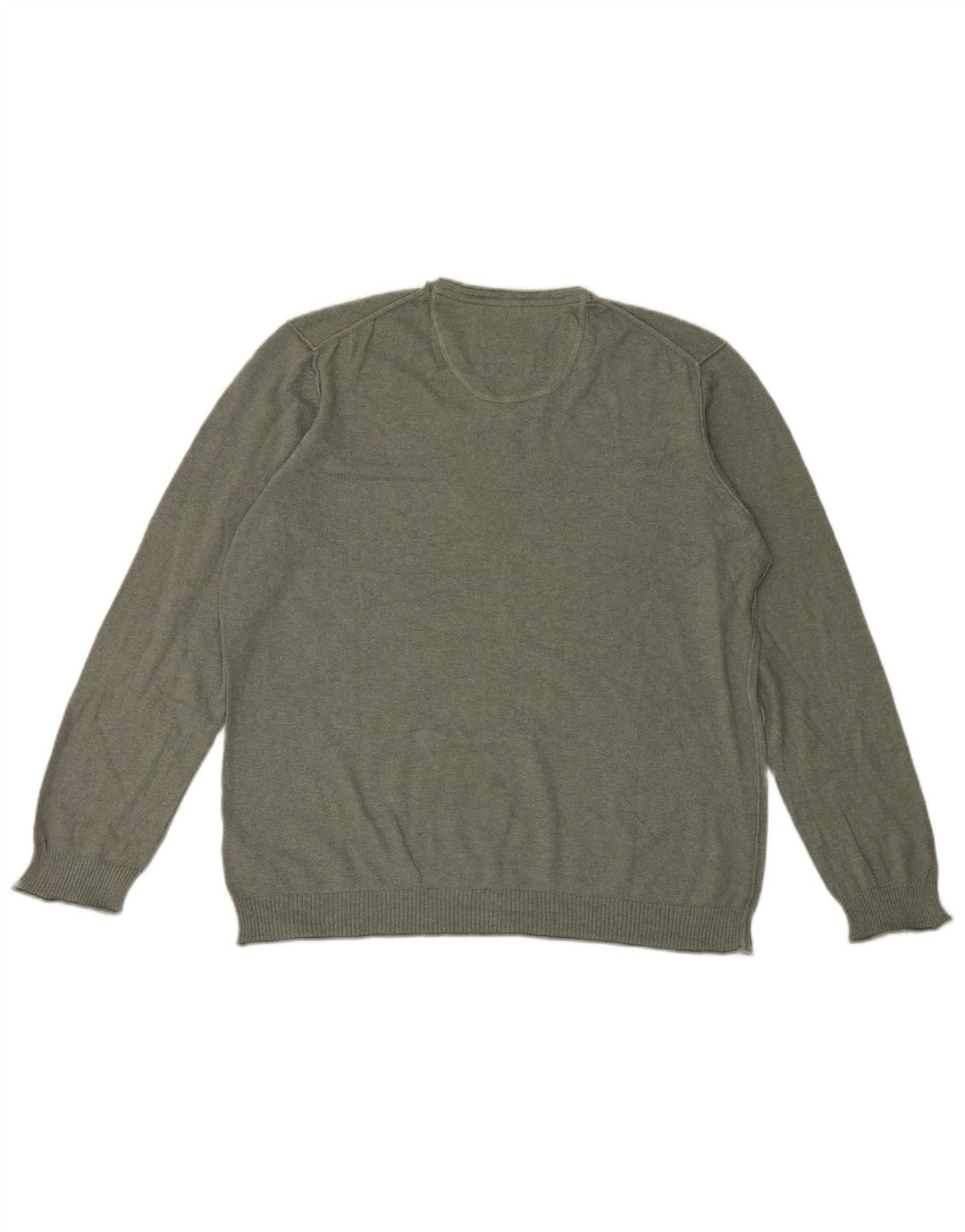 Suéter masculino branco com decote em V XL algodão cáqui