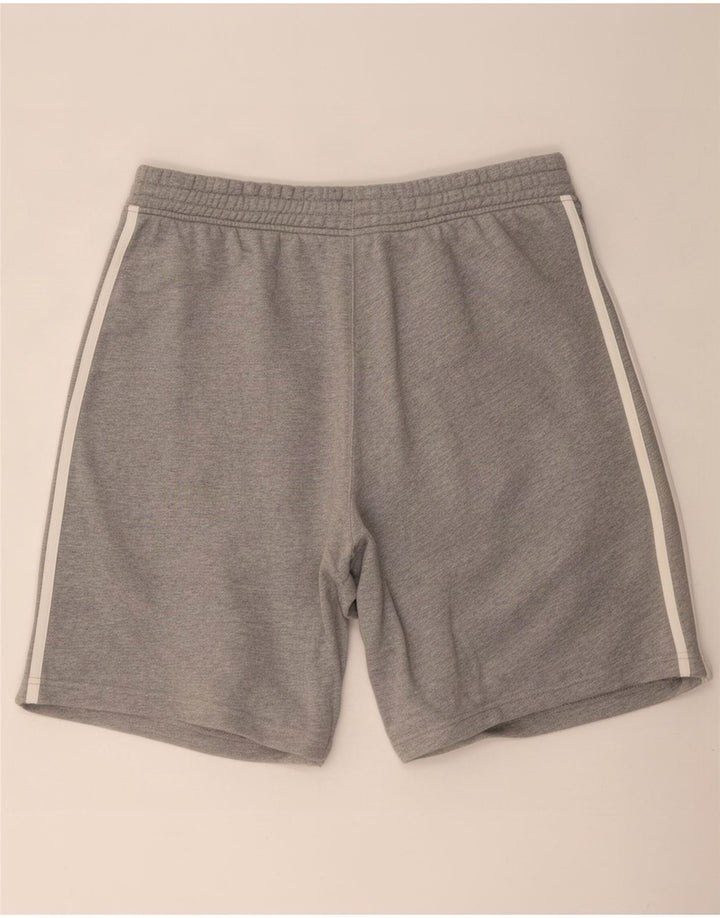 Shorts esportivos masculinos Adidas grande algodão manchado cinza