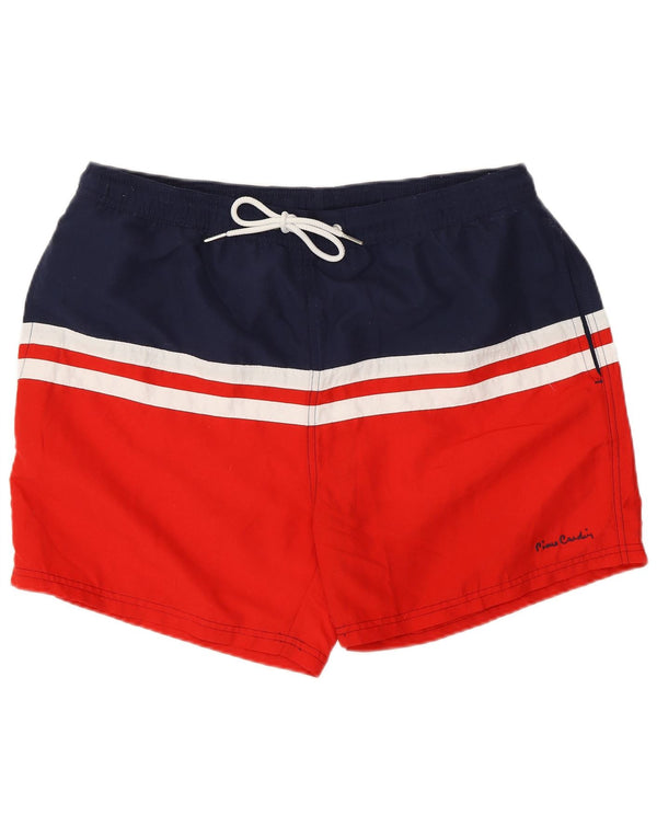 Shorts de natação masculino Pierre Cardin XL vermelho colorblock