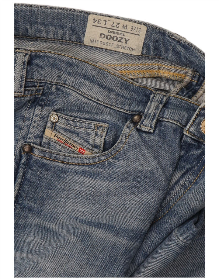 Diesel feminino Doozy Straight Jeans W27 L34 azul algodão
