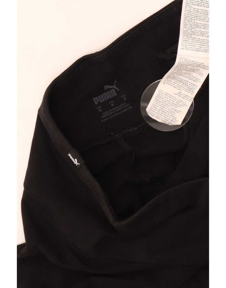 Leggings femininas Puma Graphic Crop UK 12 médio algodão preto